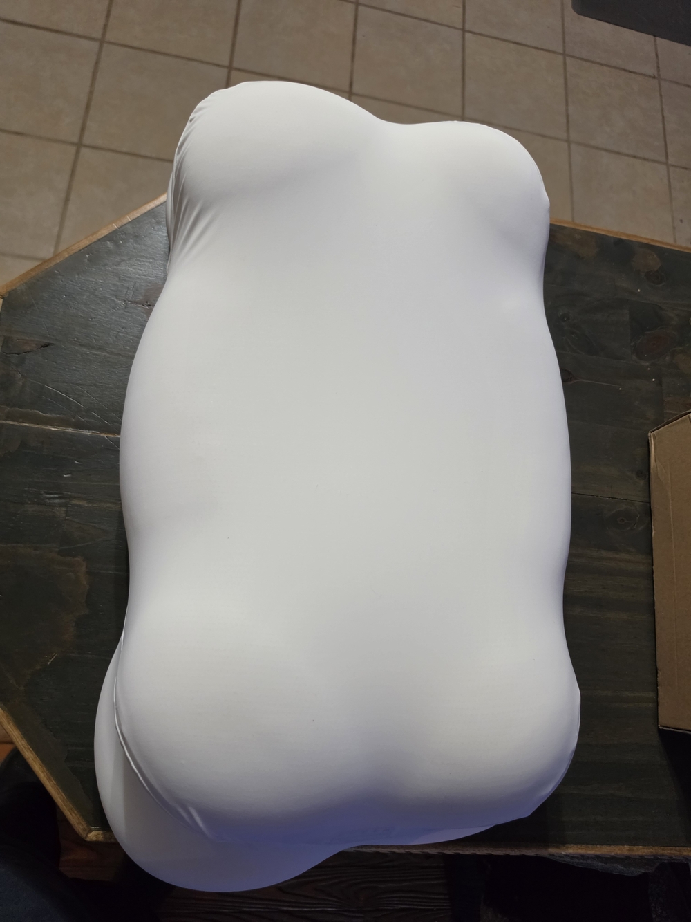 Cooling White Contour Body Pillow - Supportive Comfort